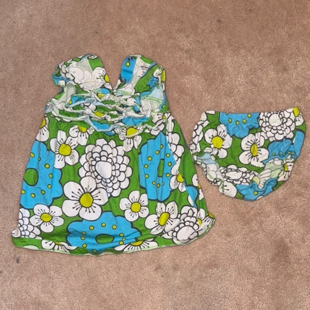 Vibrant Floral Baby Dress with Bloomers